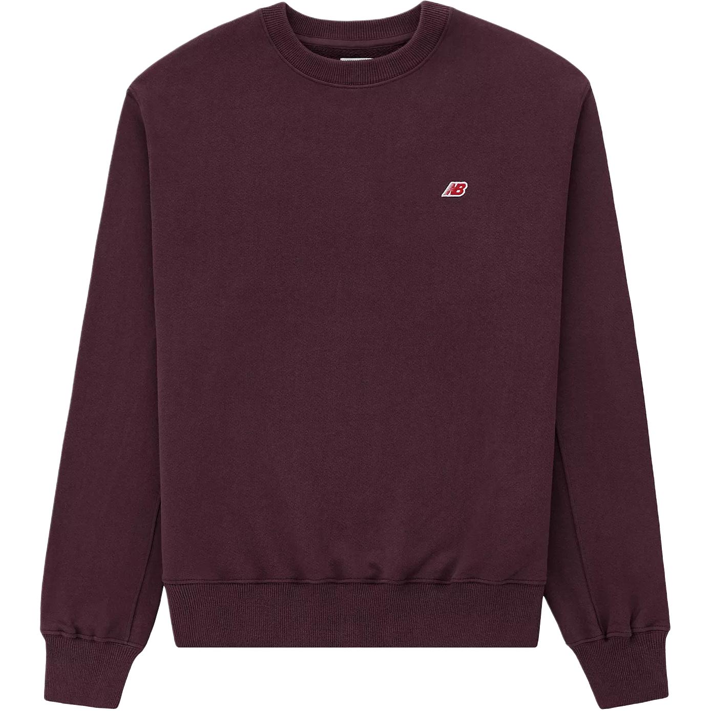 New Balance Made in USA FW24 Core Logo Red Crewneck Sweatshirt Long Sleeve MT43541-PLN