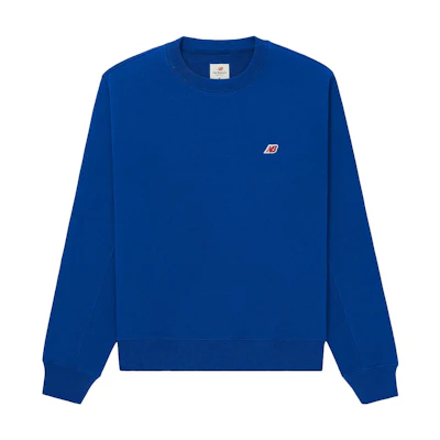 New Balance Made in USA Logo Crewneck Sweatshirt Unisex Blue MT21541TRY