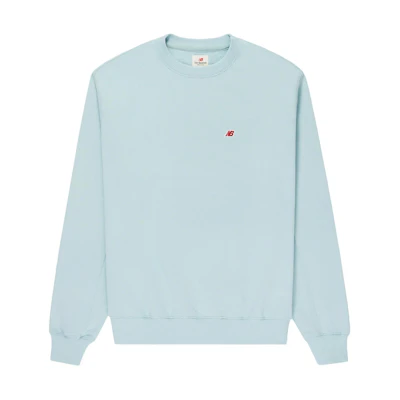 New Balance Made in USA Logo Embroidered Crewneck Sweatshirt Men Winter Mist MT41544-WTO