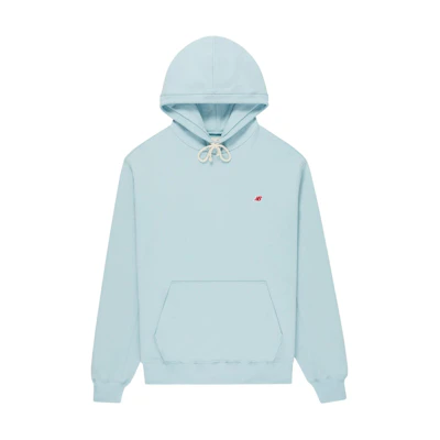 New Balance Made in USA Logo Embroidered Unisex Pullover Hoodie Winter Mist MT41543-WTO