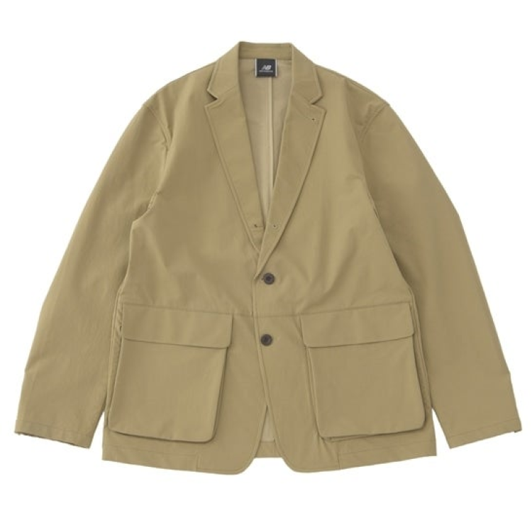 New Balance MET24 Casual V-Neck Long Sleeve Jacket Unisex - Camel Color AMJ45003-DLC