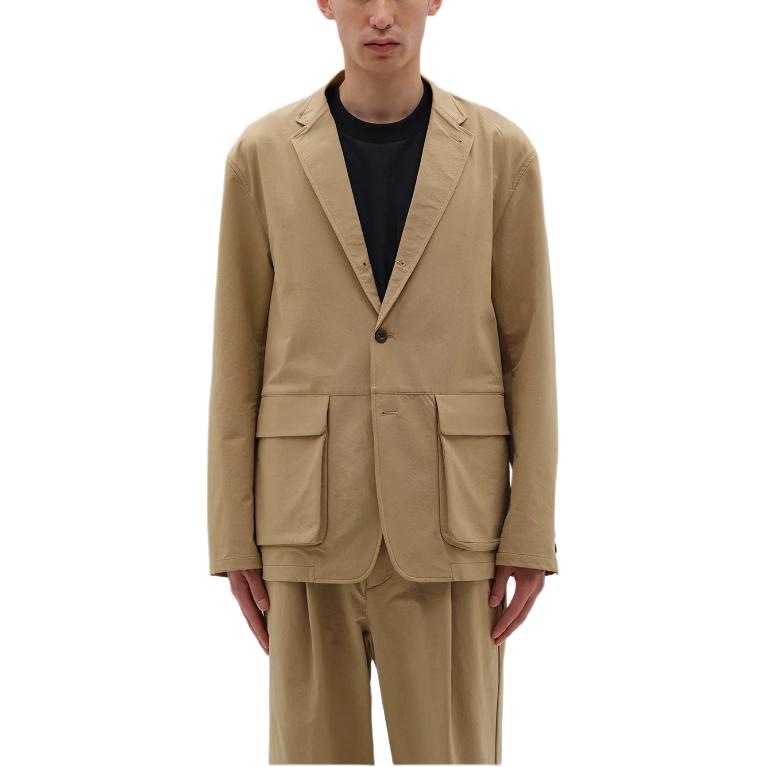 Shop New Balance MET24 休閒V領長袖外套 男女款 - 駝色 AMJ45003-DLC