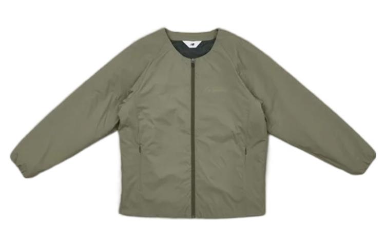 New Balance Met24 FW22 Solid Zip Long Sleeve Jacket Green AMJ25005-TCO