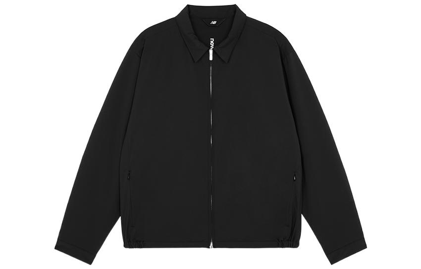 New Balance Met24 Harrington Solid Zip-Up Collared Jacket JMJL1514-BK