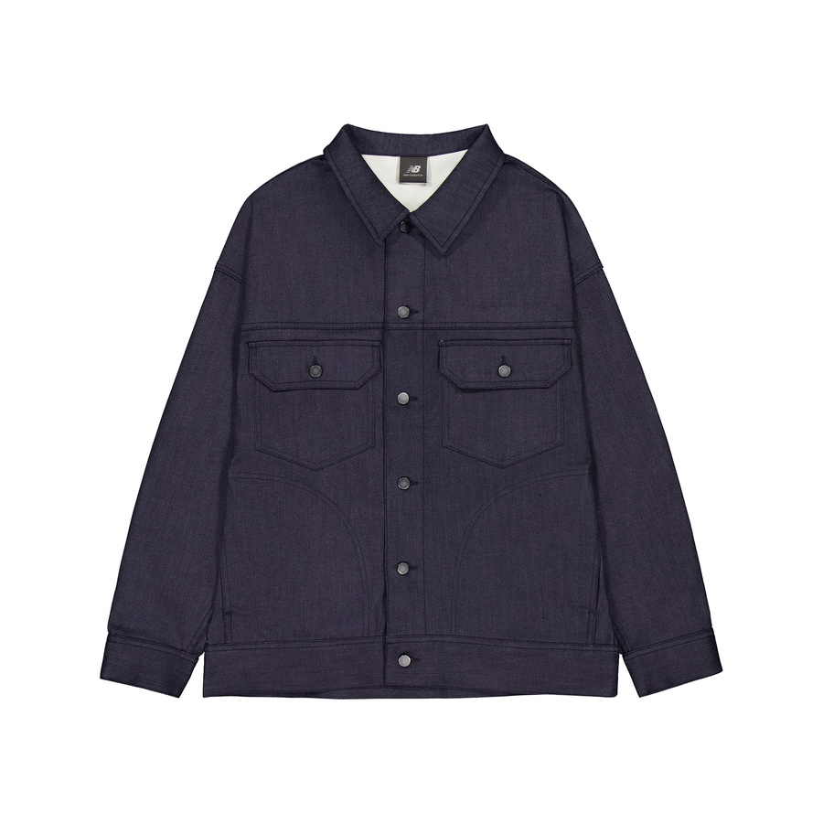 New Balance MET24 Outdoor Casual Sports Jacket Indigo Blue AMJ45026