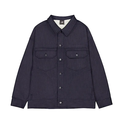 New Balance MET24 Outdoor Casual Sports Jacket Indigo Blue AMJ45026