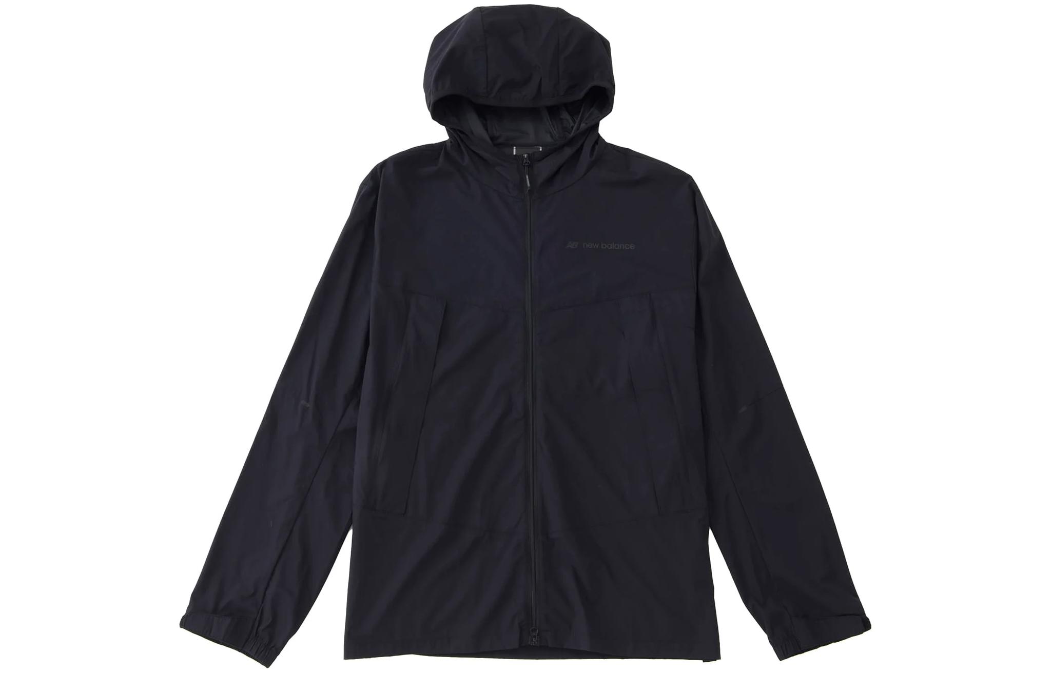 New Balance MET24 Packable Light Black Hooded Jacket AMJ35091-BK