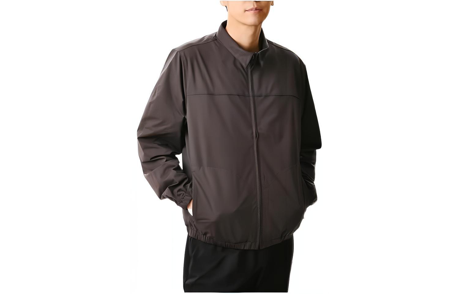 New Balance Met24 Solid Color Collared Long Sleeve Jacket JMJL2210-CHC