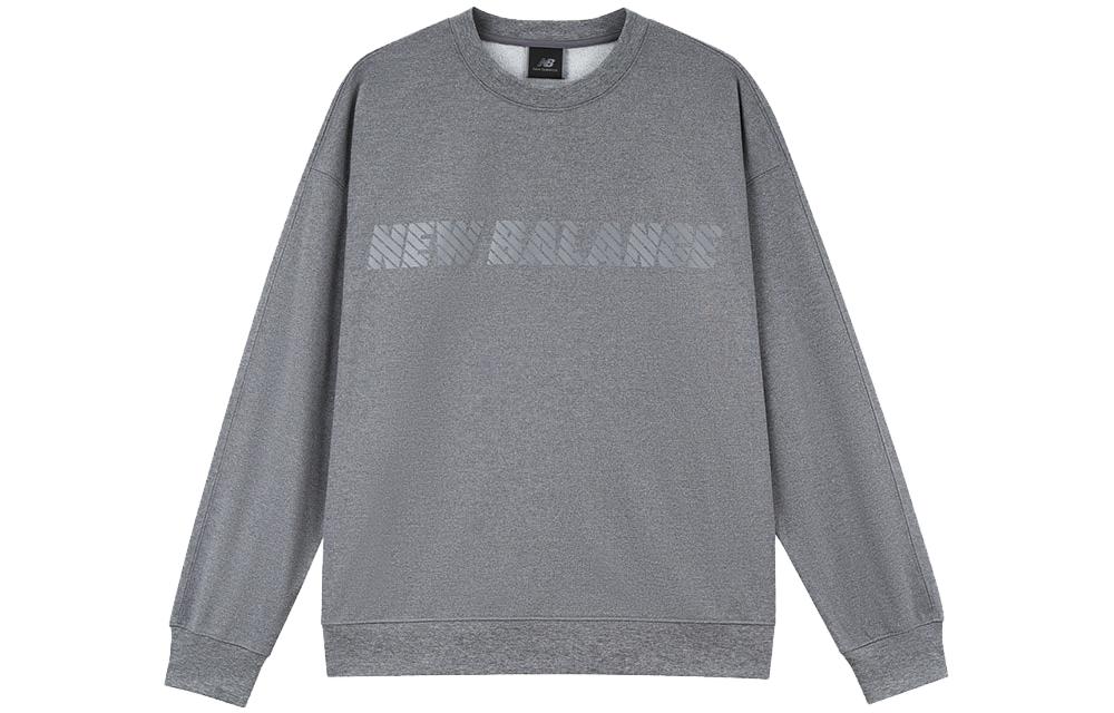 New Balance MET 24 FW23 Logo Crewneck Sweatshirt Grey Mens AMT35092