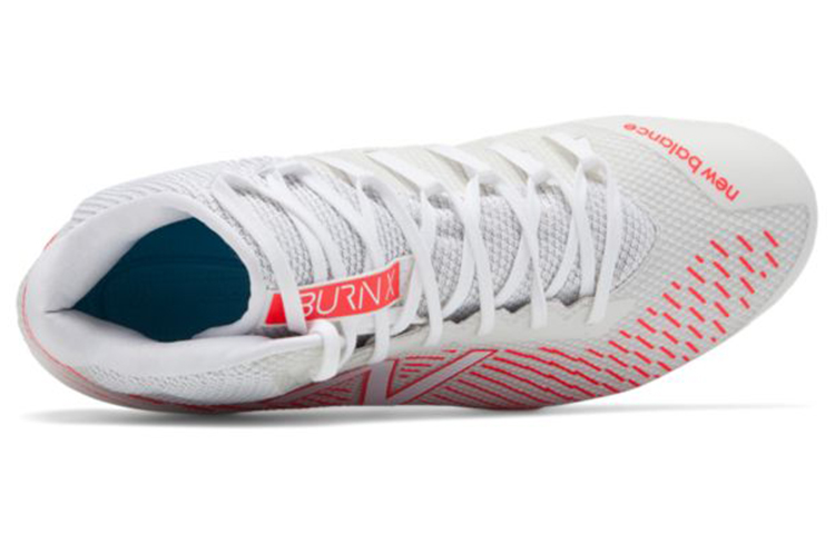 Lookbook 뉴발란스 번X 미드컷  lacrosse 클릿 (흰/빨) BURNXMWC