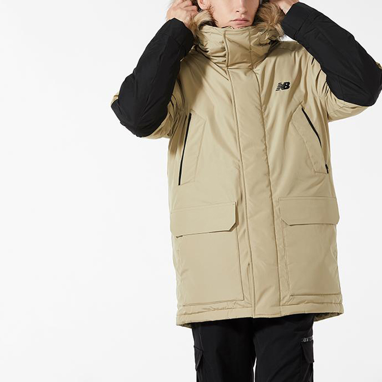 Details for New Balance Mid-Length Insulated Down Coat Light Brown NP943021-BEI