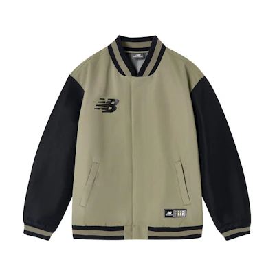 New Balance Military Green Baseball Collar Casual Jacket NAA1R041-SEP