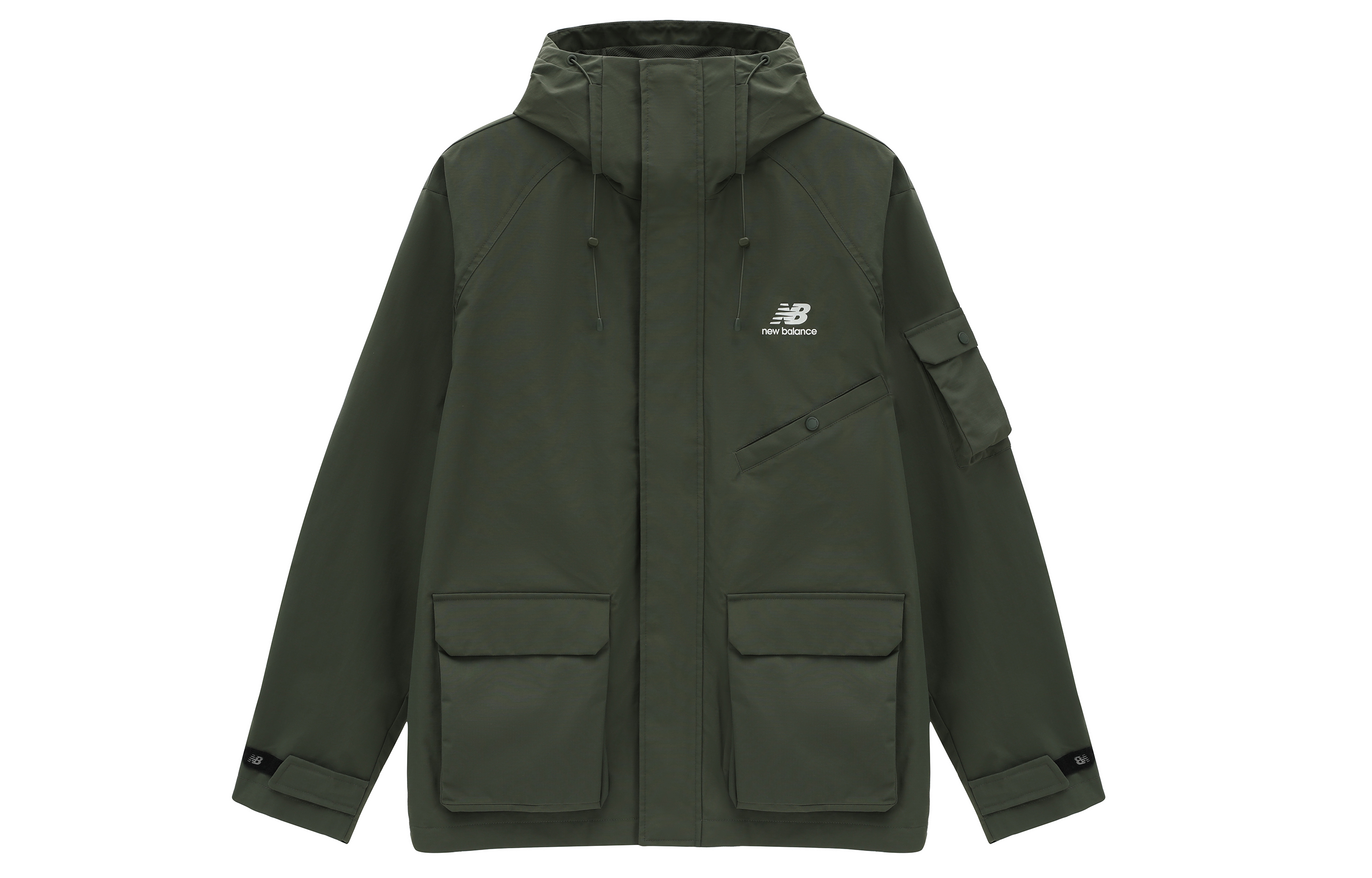 New Balance Military Green Utility Jacket with Multiple Pockets Unisex AMJ31320-DON