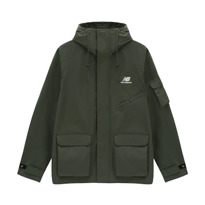 New Balance Military Green Utility Jacket with Multiple Pockets Unisex AMJ31320-DON