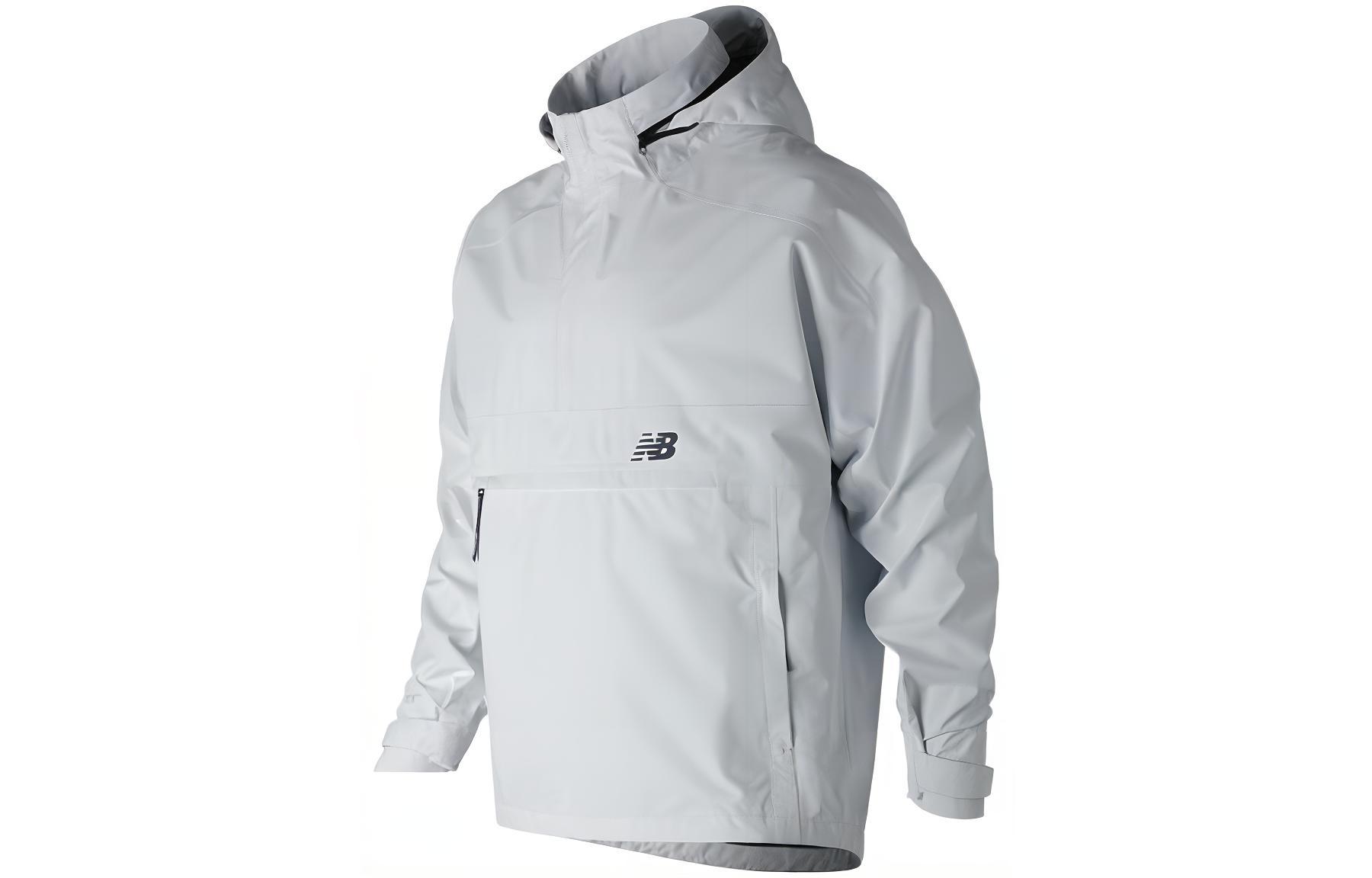 New Balance Minimal Logo Printed Waterproof Hooded Jacket - MT91513-SFO