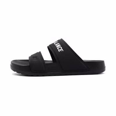 NB Minimalistic Beach Unisex Black Slippers