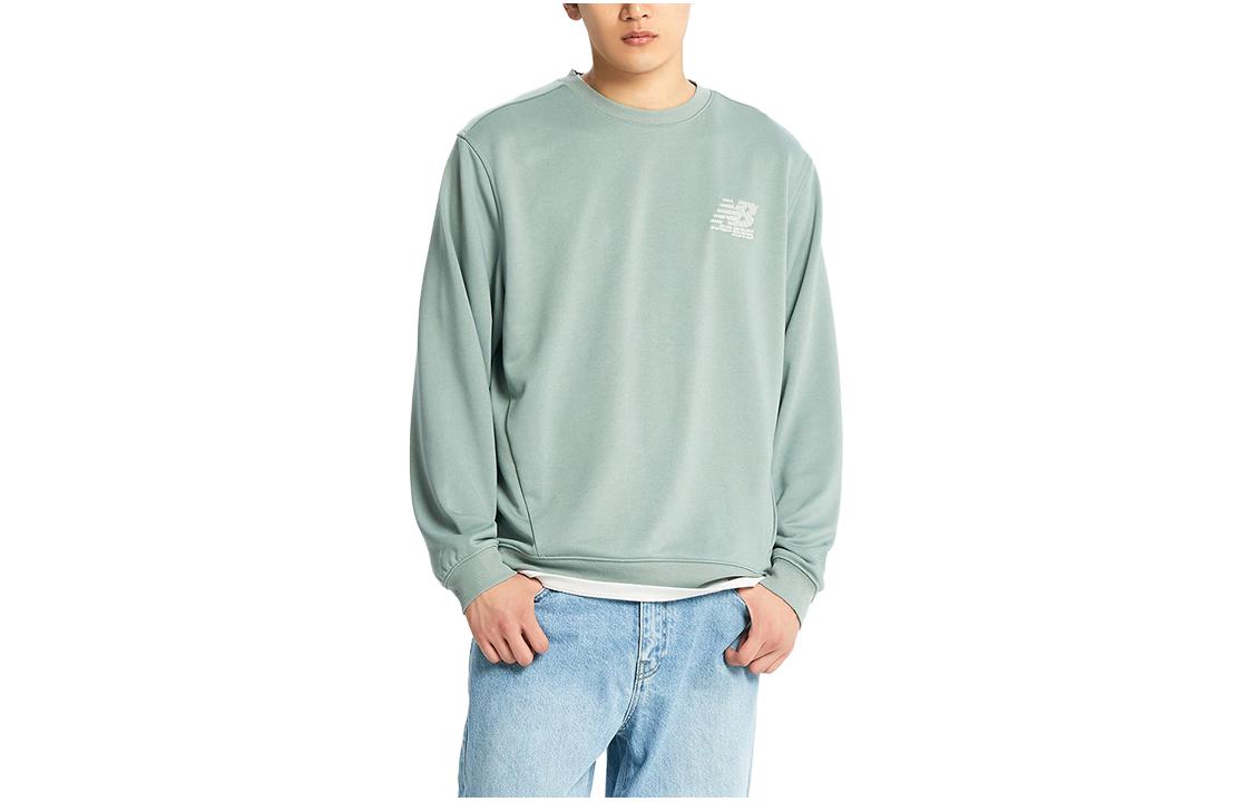 New Balance Mint Green Crewneck Sweatshirt with Embroidered Logo NBNCD32833-84