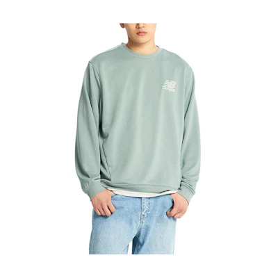 New Balance Mint Green Crewneck Sweatshirt with Embroidered Logo NBNCD32833-84