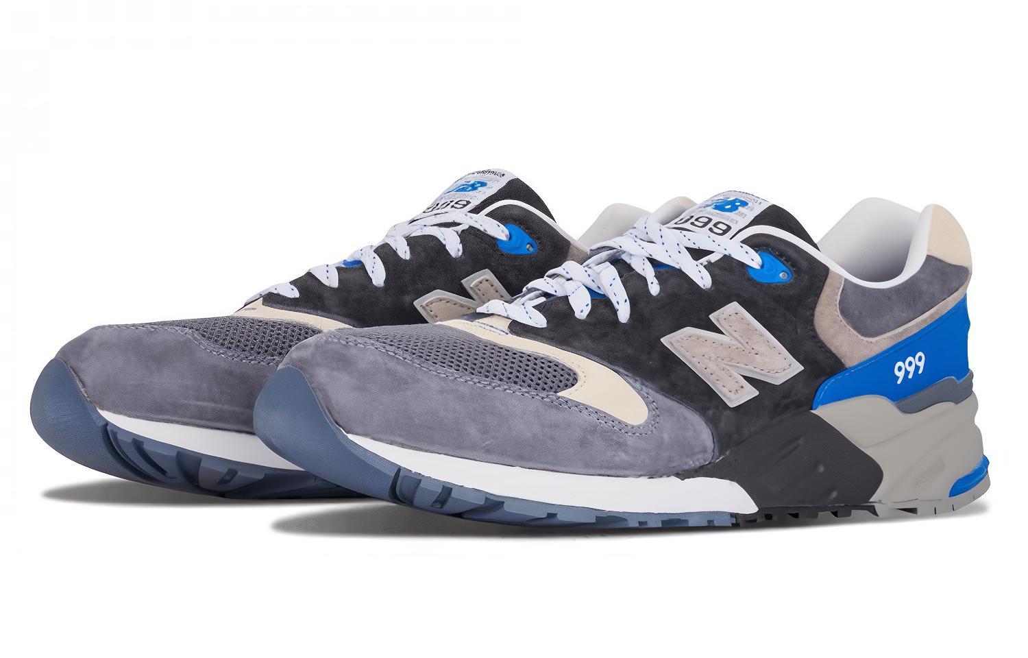 Lookbook New Balance 999系列 防滑通風 復古休閒慢跑鞋 灰黑藍