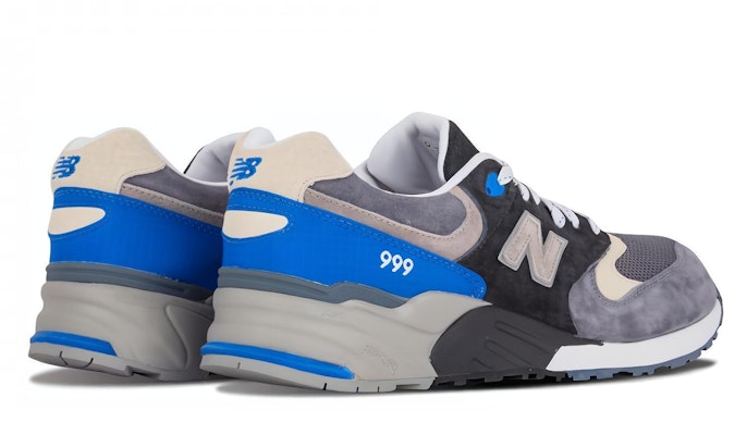 New Balance 999系列 防滑通風 復古休閒慢跑鞋 灰黑藍 Shop New Balance 999系列 防滑通風 復古休閒慢跑鞋 灰黑藍