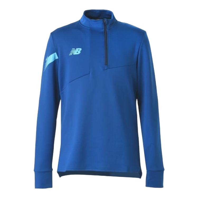 New Balance Moisture-Wicking Stretch Knit Sweatshirt Atlantic Blue MT231432-ATE