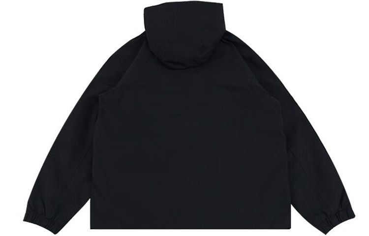 Lookbook New Balance Jaket Kasual Rajut Logo Monokrom Hitam AMJ33359-BK