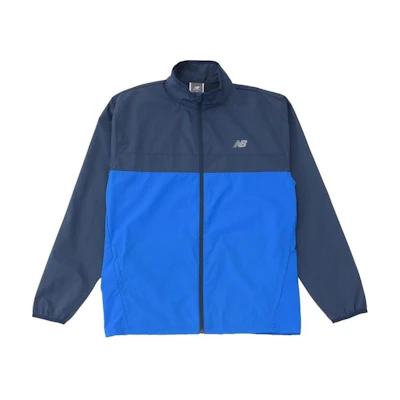 New Balance Navy Blue Color-Block Fitted Long Sleeve Track Jacket MJ41243N-NY