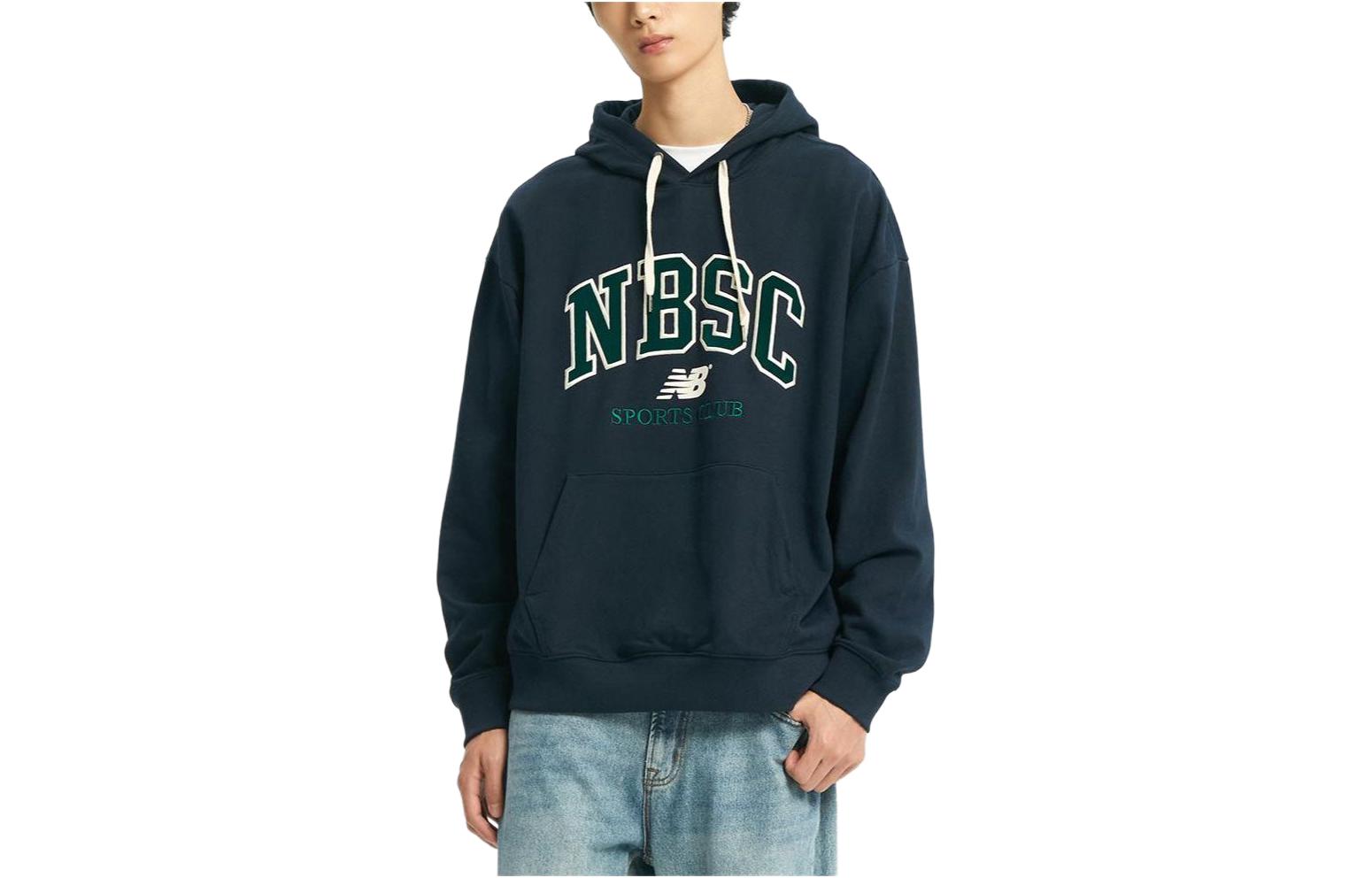 New Balance Navy Blue Hoodie with Letter Graphic Design NBN0E11813-59