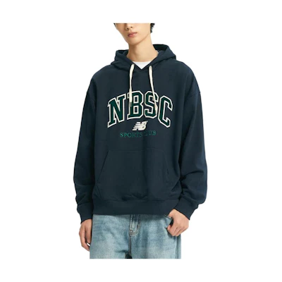 New Balance Navy Blue Hoodie with Letter Graphic Design NBN0E11813-59
