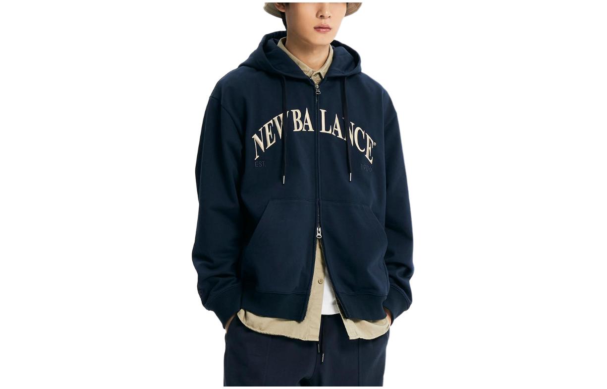 New Balance Navy Blue Logo Zip-Up Hoodie Jacket NBMDE11113-59