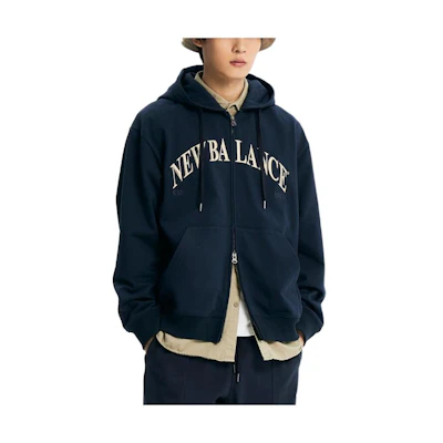 New Balance Navy Blue Logo Zip-Up Hoodie Jacket NBMDE11113-59