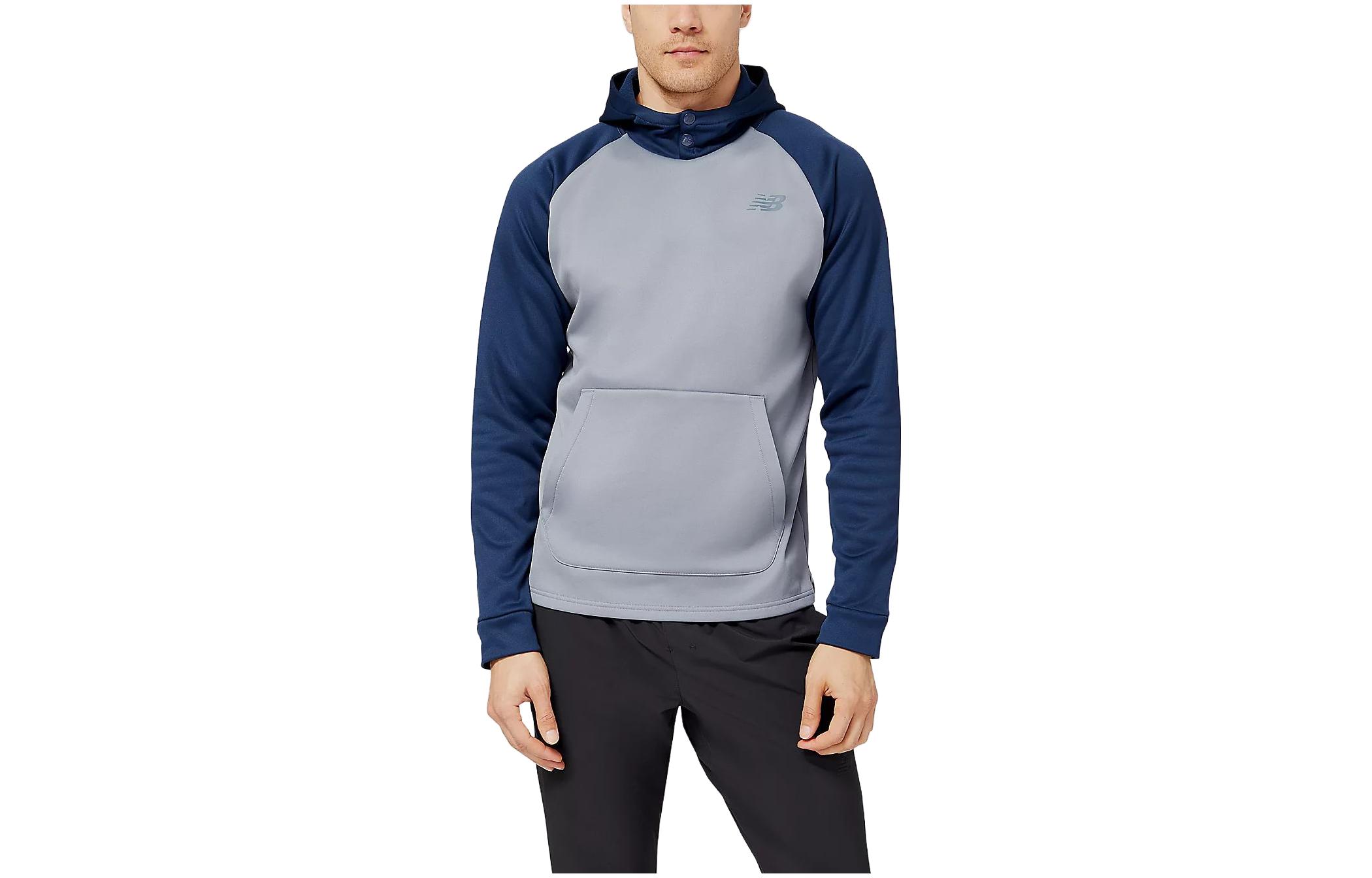 New Balance Navy Hoodie with Brand Logo Print MT21713-NGO