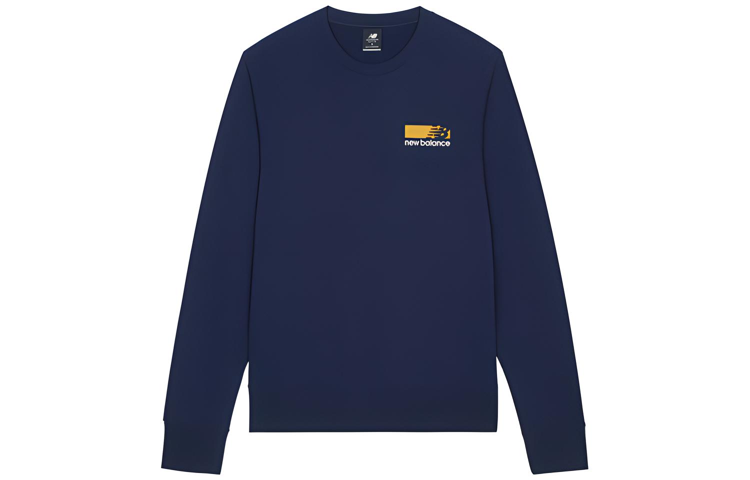 New Balance Navy Logo Print Crewneck Sweatshirt MT13906-PGP