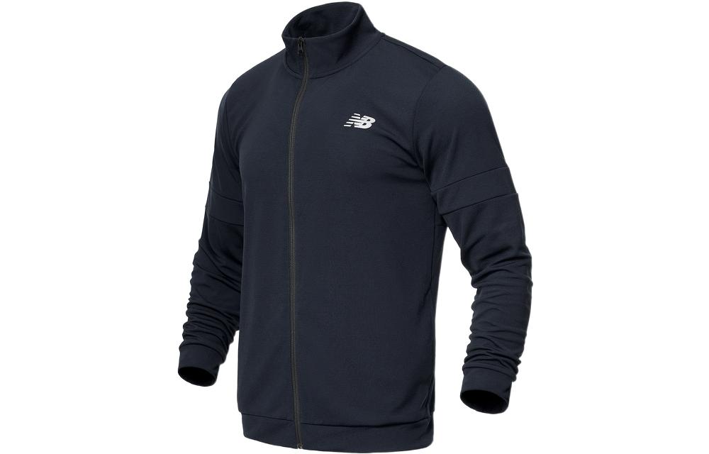 New Balance Navy Sports Knit Full-Zip Breathable Warm Jacket MJ21032-ECL
