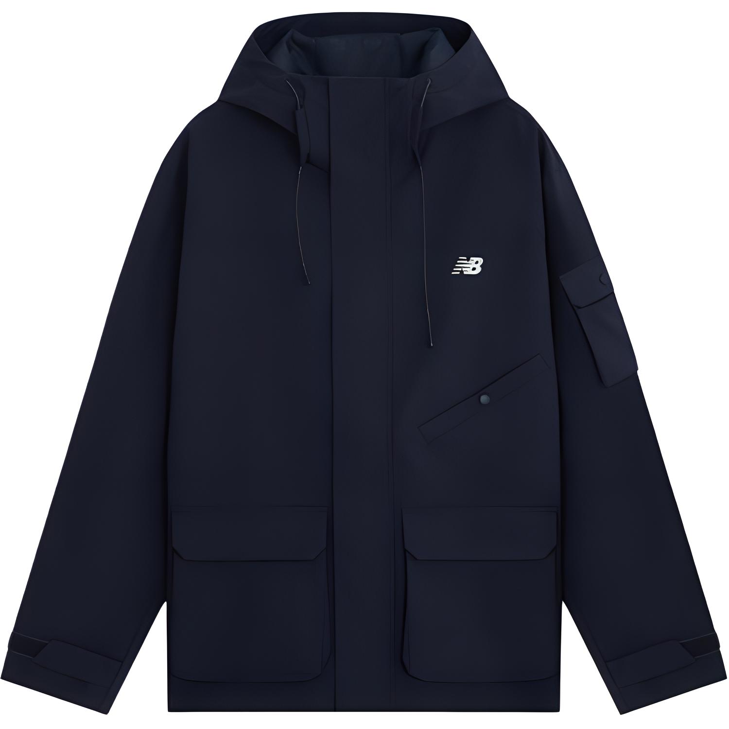 New Balance Navy Vintage Multi-Pocket Outdoor Casual Hooded Jacket AMJ41328-ECL
