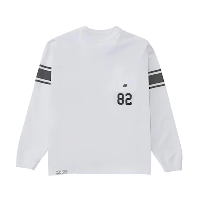 New Balance NB 900 FW23 Logo Print Colorblock Long Sleeve Sweatshirt White Unisex AMT35110-WT