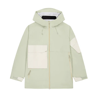 New Balance NB Grey Full-Zip Waterproof Windbreaker Jacket - Alpine Green NAE39031-LGN