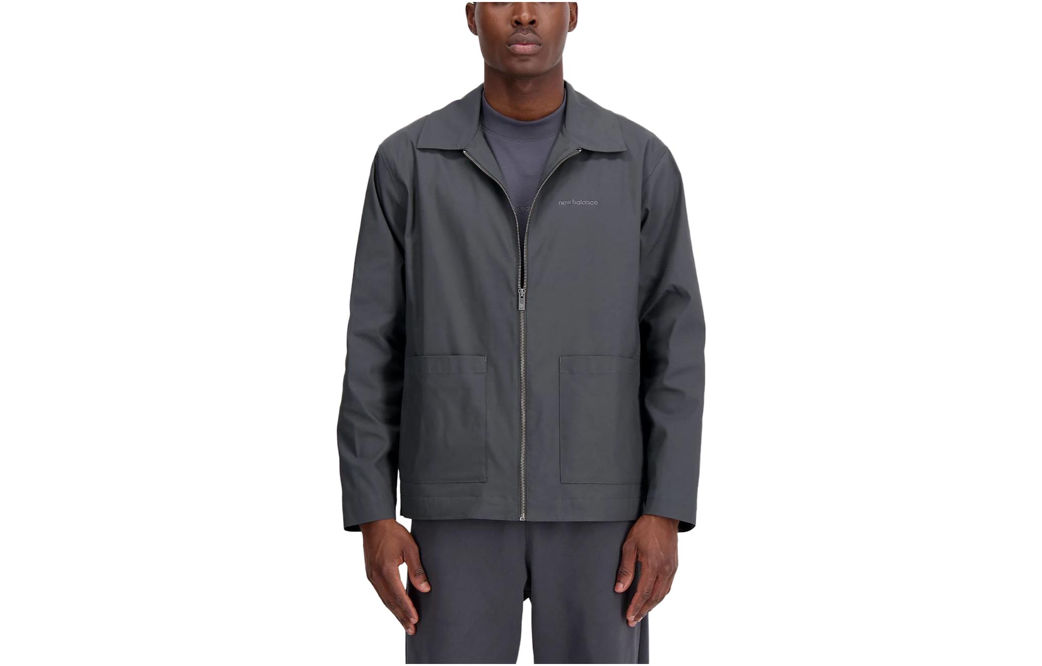 New Balance NB Athletic Linear Zip Jacket Grey MJ33553-ACK