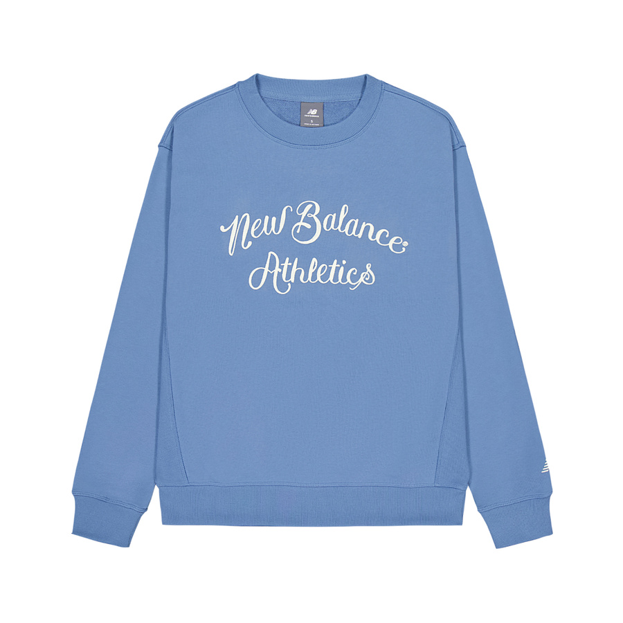 New Balance NB Athletics Crewneck Pullover Sweatshirt Blue MT43583-HEB