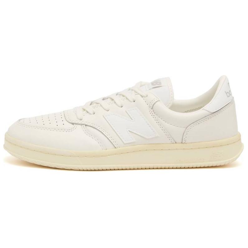 New Balance NB T500 Leather Low-Top Casual Sneakers White CT500WL
