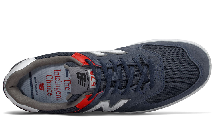Lookbook New Balance NB 574 All Coasts 復古百搭休閒 低筒 板鞋 男女同款 藍紅色 2E寬