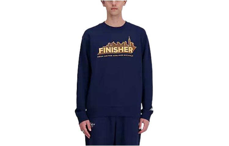 New Balance NYC Half Finisher French Terry Crew Navy Blue Sweatshirt MT41639C-NNY