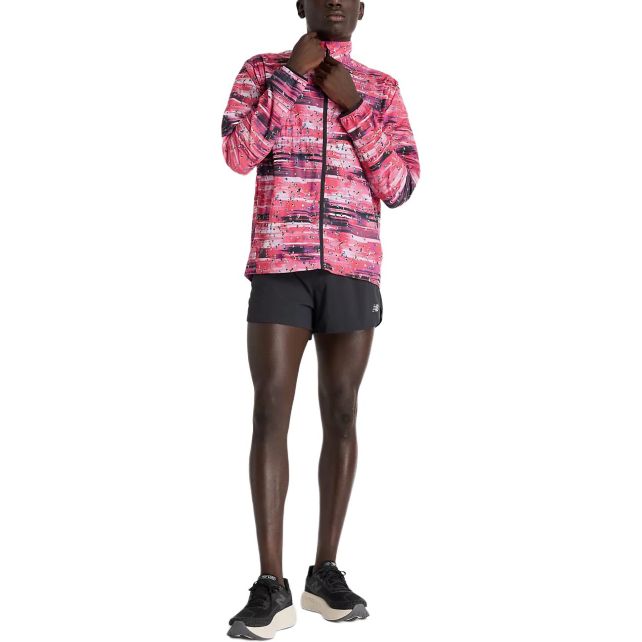 New Balance NYC Marathon Athletics Packable Printed TCS Zip Jacket Multicolor Men MJ43277M-MLT