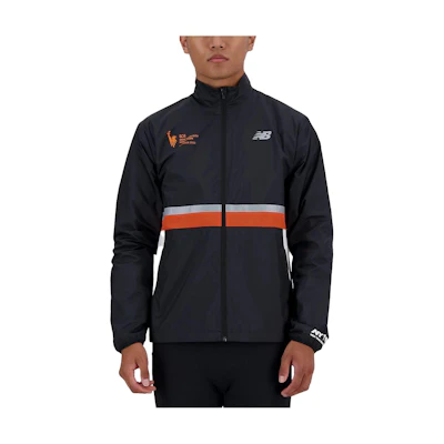 New Balance NYC Marathon Finisher Jacket Black Colorblock Letter Print MJ33205M-BK