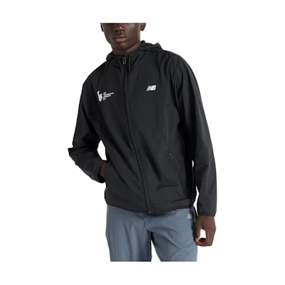 New Balance NYC Marathon Logo Print Outdoor Sports Hoodie Jacket Black Men MJ43566M-BK
