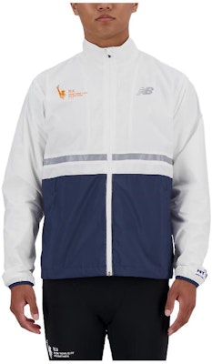 New Balance NYC Marathon White Logo Print Zip-Up Jacket Long Sleeve. MJ33200-MWT Order New Balance NYC Marathon White Logo Print Zip-Up Jacket Long Sleeve. MJ33200-MWT