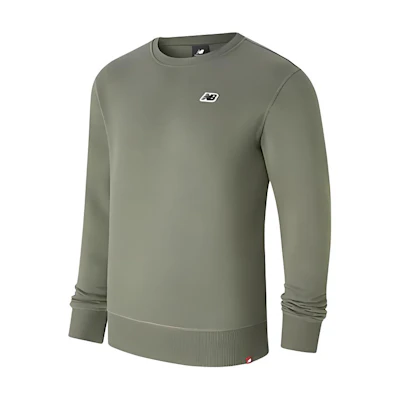 New Balance Olive Green Logo Crewneck Sweatshirt - Casual & Comfortable MT23601-DON