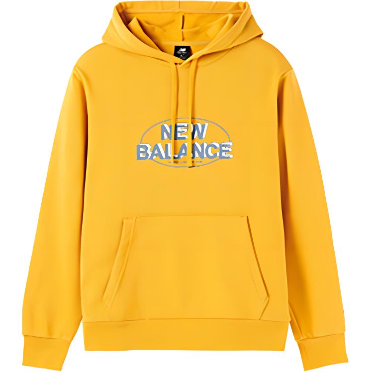 New Balance Orange Hoodie with Logo Letterprint Design AMT13339-MAN