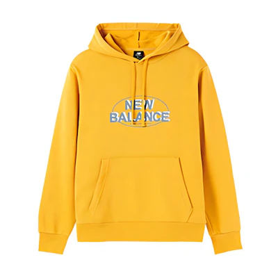 New Balance Orange Hoodie with Logo Letterprint Design AMT13339-MAN