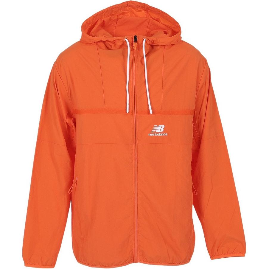 New Balance Orange Logo Print Zip-Up Hoodie Jacket AMJ21500-POP